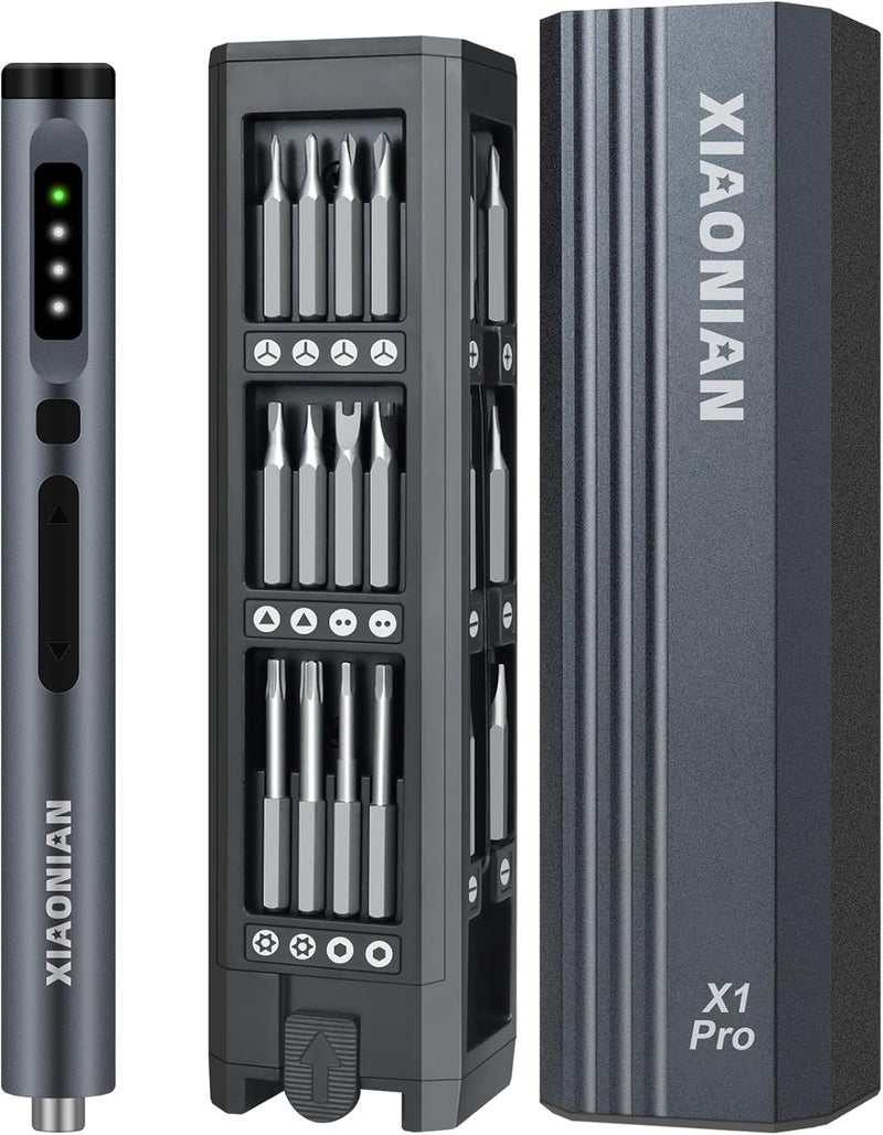 XIAONIAN 3.7V Precision Electric Screwdriver Set,50 IN 1 Small Power Magnetic Storage Mini Electric Screwdriver Cordless Set USB Charging Repair Tool Kit for Electronics Laptop Phone Camera Glasses Watch - Image 1